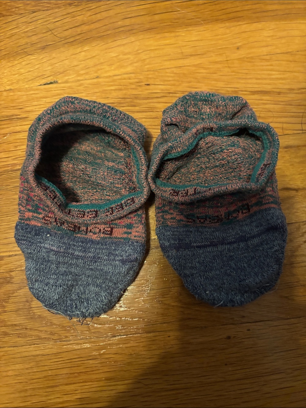 Bombas No-Show Socks - Teal and Pink Knit